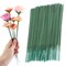 Floral Flower Stem Wire,100pcs Floral Stem Wire Plastic Artificial Flower Green Stem Rod for Craft Bouquets Flower Stems Garland Making Flower Arrangements Supplies (6.69 inch/17cm)